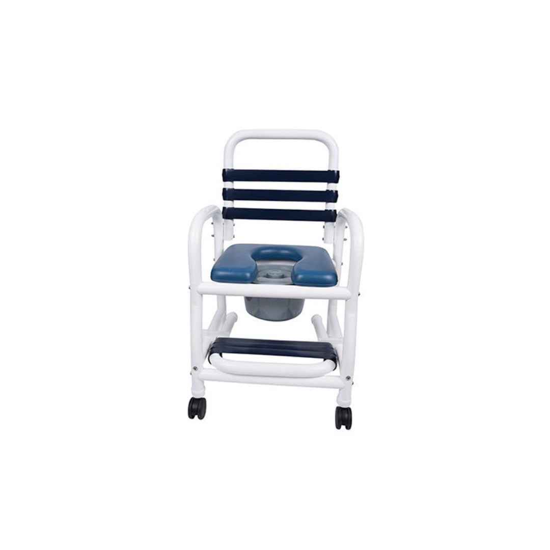 Mor-Medical Deluxe PVC Shower Commode Chair - 18 Inch Seat - Senior.com PVC Shower Chairs